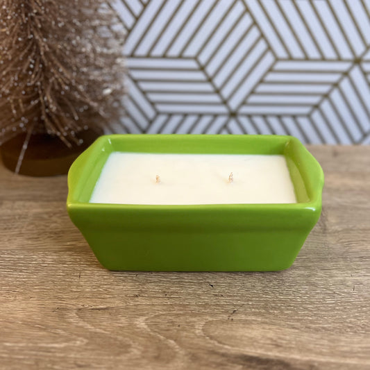 Green Butter Dish Candle